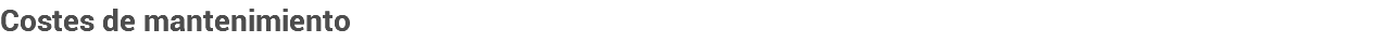 Costes de mantenimiento